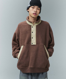 WMC（ダブリューエムシー）の「フリースアノラック_ブラウン（ナイロンジャケット）」