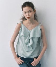 MAIS（マイス）の「RUFFLE CAMISOLE BLOUSE / MINT（シャツ/ブラウス）」
