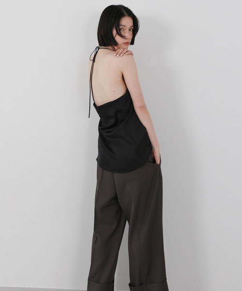 select MOCA（セレクトモカ）の「ロールアップツータックワイドストレートスラックス（スラックス・レディース・チャコールグレー/カーキブラウン・FREE）」の12枚目の写真