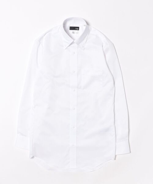 TAKA-Q(タカキュー)の「ワイシャツ メンズ ノンアイロン ネクスコット 綿100% コットン ボタンダウン 長袖 ビジネス ドレス NEWスタンダードフィット(ビジネスシャツ・メンズ・ホワイト・首回り43cm-裄丈82cm/首回り37cm-裄丈80cm/首回り39cm-裄丈80cm/首回り39cm-裄丈84cm/首回り41cm-裄丈82cm/首回り41cm-裄丈86cm/首回り43cm-裄丈86cm/首回り45cm-裄丈86cm)」の2枚目の写真