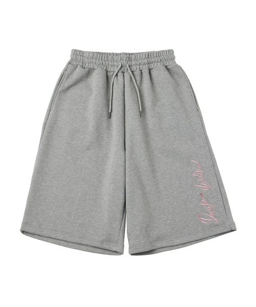 DANGLEDROP(ダングルドロップ)の「DGDPサイドレタリングスウェットバミューダパンツメランジグレー(その他パンツ・レディース・その他・M/S)」の2枚目の写真