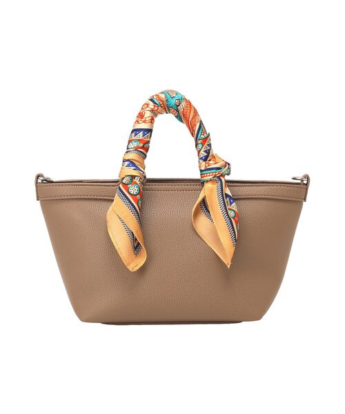 earth music&ecology（アースミュージックアンドエコロジー）の「スカーフSET 2WAYミニトートバッグ（トートバッグ・レディース・モカ/グリーン/ブラック・FREE）」の19枚目の写真