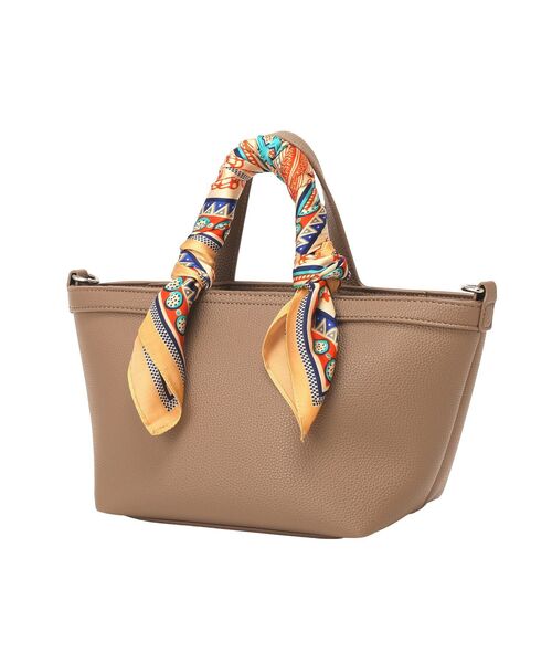 earth music&ecology（アースミュージックアンドエコロジー）の「スカーフSET 2WAYミニトートバッグ（トートバッグ・レディース・モカ/グリーン/ブラック・FREE）」の18枚目の写真