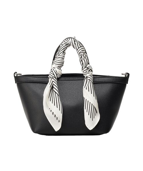 earth music&ecology（アースミュージックアンドエコロジー）の「スカーフSET 2WAYミニトートバッグ（トートバッグ・レディース・モカ/グリーン/ブラック・FREE）」の6枚目の写真