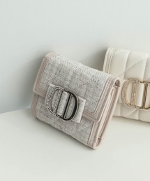 RANDA（ランダ）の「ビジューパーツキルティング三つ折りウォレット（財布）」