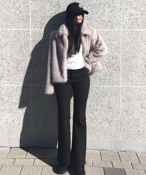 BUTTON UP(ボタンアップ)の「バックポケットポイントブーツカットコットンパンツ起毛ver.(ブラック)(その他パンツ・レディース・その他・S/M/L)」の5枚目の写真