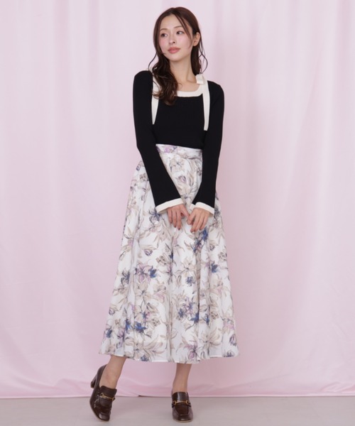 JILL by JILL STUART(ジルバイジルスチュアート)の「肩リボン配色ニット(ニット/セーター・レディース・ラベンダー/ブラック/ホワイト・FREE)」の22枚目の写真