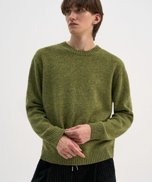 TRIP LE SENS（トリップ ル センス）の「[ウール100%]ピュアライトラウンドニット_モスグリーン（ニット/セーター）」