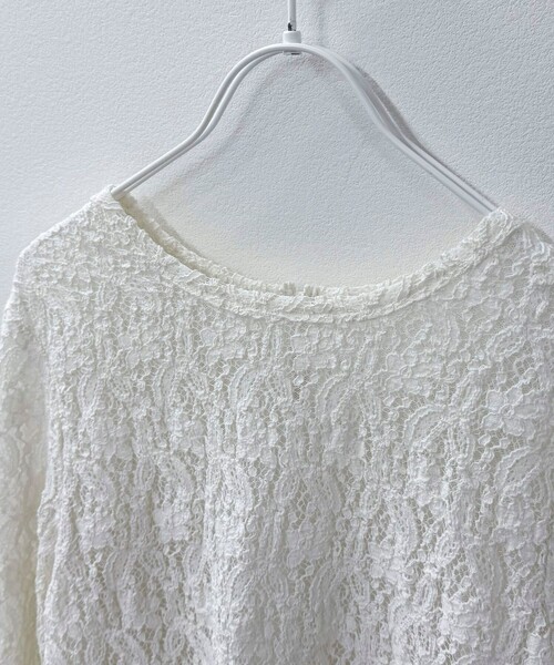 fredy emue（フレディエミュ）の「チュールレイヤードレースロンTシャツ（Tシャツ/カットソー・レディース・ブラック/オフホワイト・38）」の19枚目の写真