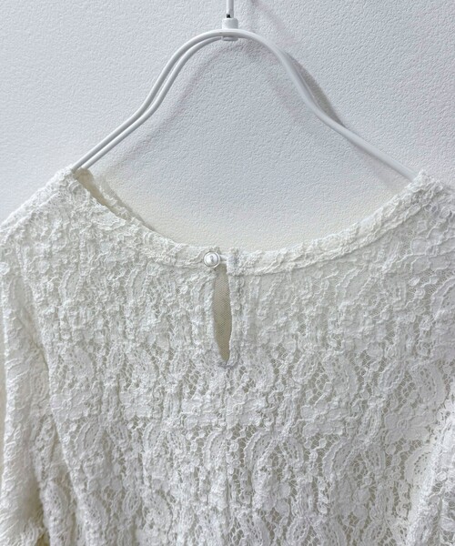 fredy emue（フレディエミュ）の「チュールレイヤードレースロンTシャツ（Tシャツ/カットソー・レディース・ブラック/オフホワイト・38）」の20枚目の写真