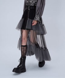 HARE | バイカラーチュールベルトスカート(HARE)(スカート)