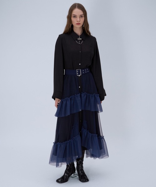 HARE チュールベルトスカート バイカラーチュールベルトスカート(HARE)（スカート）｜HARE（ハレ）の