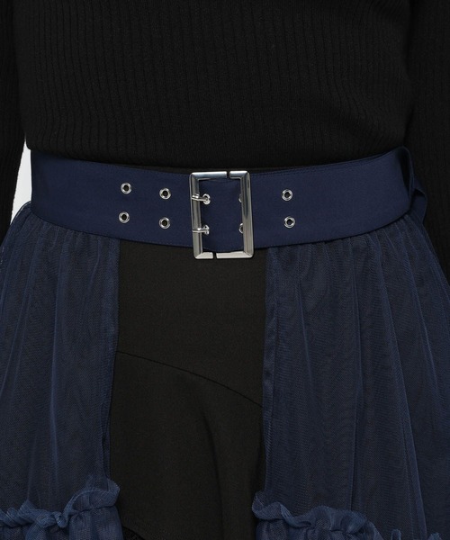 HARE（ハレ）の「バイカラーチュールベルトスカート(HARE)（スカート・レディース・ブルー/ブラック・FREE）」の8枚目の写真