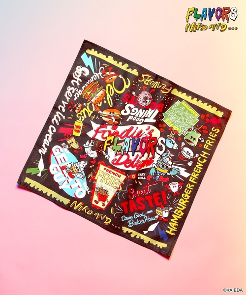 niko and...（ニコアンド）の「【FLAVORS】コラボ バンダナハンカチ（バンダナ/スカーフ・レディース・その他1/アイボリー・0）」の2枚目の写真