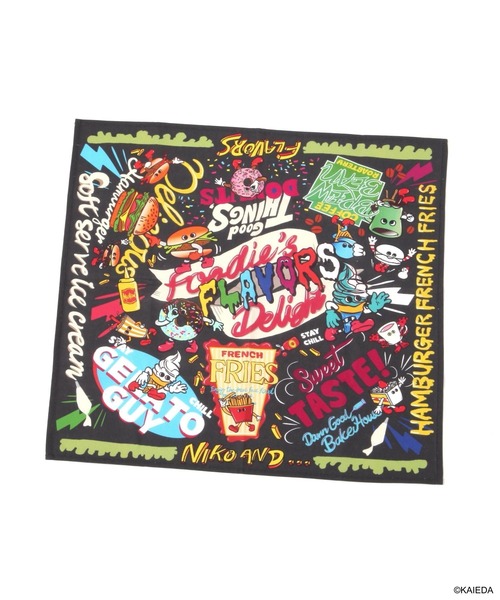 niko and...（ニコアンド）の「【FLAVORS】コラボ バンダナハンカチ（バンダナ/スカーフ・レディース・その他1/アイボリー・0）」の3枚目の写真