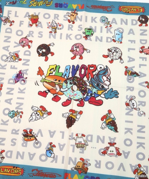 niko and...（ニコアンド）の「【FLAVORS】コラボ バンダナハンカチ（バンダナ/スカーフ・レディース・その他1/アイボリー・0）」の5枚目の写真