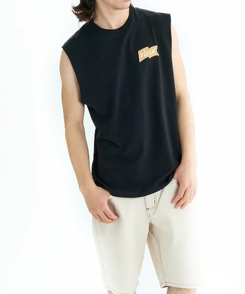 RVCA（ルーカ）の「【RVCA/ルーカ】 ONSHORE TT/バックプリント　ノースリーブ　マッスルタンクトップ（タンクトップ・レディース・ブラック・MEDIUM/SMALL）」の6枚目の写真