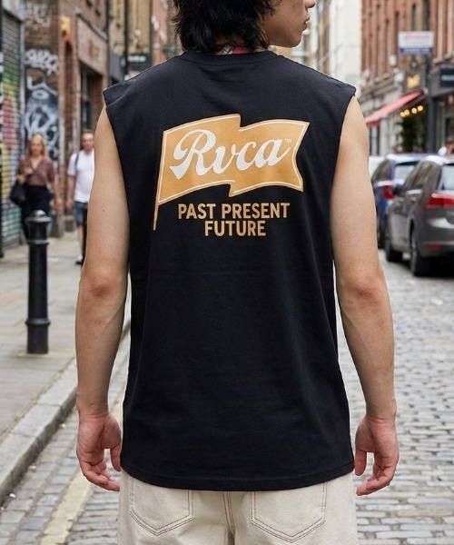 RVCA（ルーカ）の「【RVCA/ルーカ】 ONSHORE TT/バックプリント　ノースリーブ　マッスルタンクトップ（タンクトップ・レディース・ブラック・MEDIUM/SMALL）」の7枚目の写真