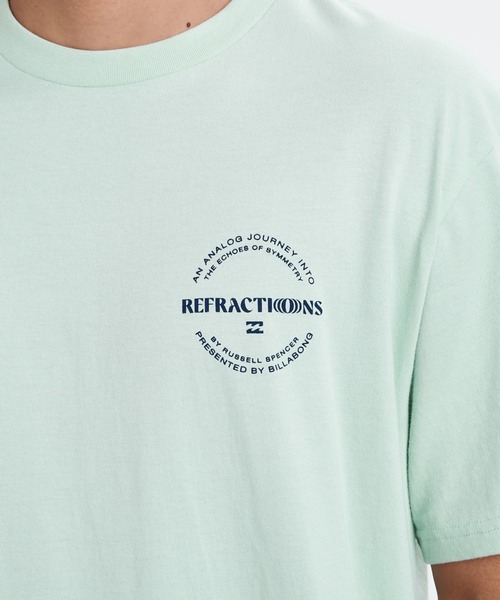 BILLABONG（ビラボン）の「BILLABONG メンズ 【BILLABONG GALLERY -REFRACTIONS-】SYMMETRY PREMIUM SS Tシャツ 【2026年春夏モデル】/ビラボン半袖バックプリントTシャツ（Tシャツ/カットソー・メンズ・グリーン系その他・X-LARGE）」の4枚目の写真
