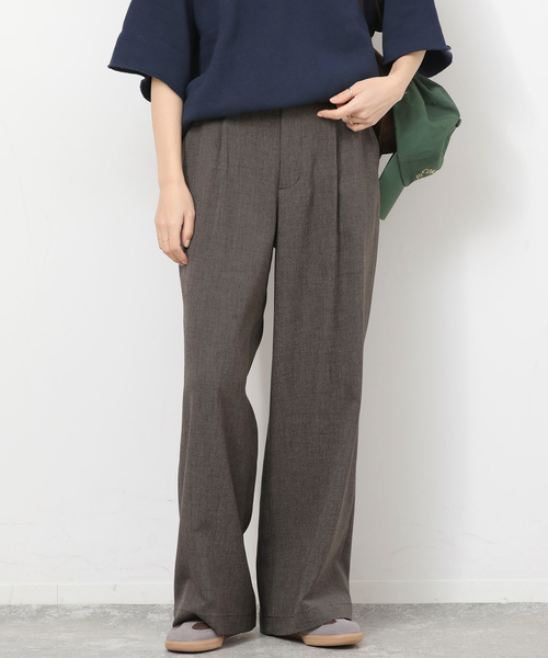 JOURNAL STANDARD relume（ジャーナルスタンダード　レリューム）の「［26SS新作 / 防シワ］メランジドビータックパンツ（スラックス・レディース・ベージュ/ブラウン・36/38）」の17枚目の写真