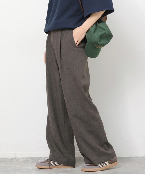 JOURNAL STANDARD relume（ジャーナルスタンダード　レリューム）の「［26SS新作 / 防シワ］メランジドビータックパンツ（スラックス・レディース・ベージュ/ブラウン・36/38）」の18枚目の写真