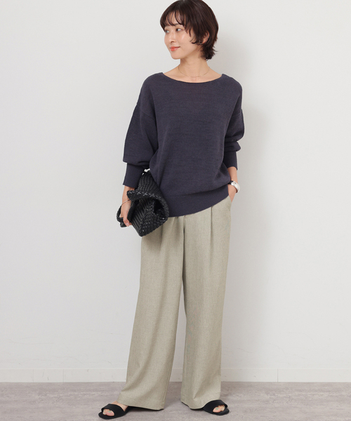 JOURNAL STANDARD relume（ジャーナルスタンダード　レリューム）の「［26SS新作 / 防シワ］メランジドビータックパンツ（スラックス・レディース・ベージュ/ブラウン・36/38）」の20枚目の写真