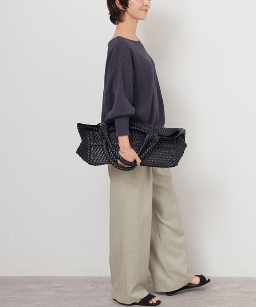 JOURNAL STANDARD relume（ジャーナルスタンダード　レリューム）の「［26SS新作 / 防シワ］メランジドビータックパンツ（スラックス・レディース・ベージュ/ブラウン・36/38）」の21枚目の写真