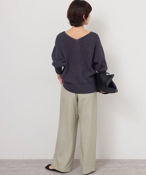 JOURNAL STANDARD relume（ジャーナルスタンダード　レリューム）の「［26SS新作 / 防シワ］メランジドビータックパンツ（スラックス・レディース・ベージュ/ブラウン・36/38）」の22枚目の写真