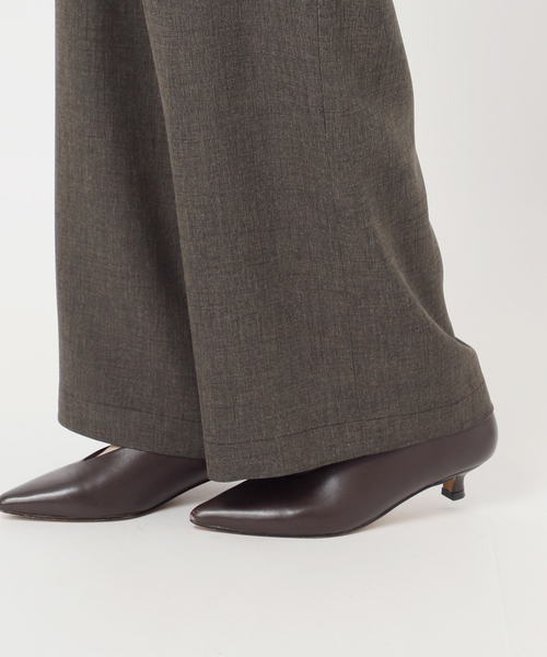 JOURNAL STANDARD relume（ジャーナルスタンダード　レリューム）の「［26SS新作 / 防シワ］メランジドビータックパンツ（スラックス・レディース・ベージュ/ブラウン・36/38）」の4枚目の写真