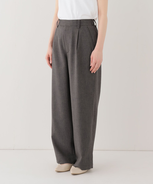 JOURNAL STANDARD relume（ジャーナルスタンダード　レリューム）の「［26SS新作 / 防シワ］メランジドビータックパンツ（スラックス・レディース・ベージュ/ブラウン・36/38）」の10枚目の写真