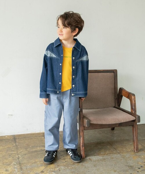 BRANSHES(ブランシェス)の「ライトオンスデニムジャケット(デニムジャケット・キッズ・ネイビー・120/110/150/100/130/140)」の3枚目の写真