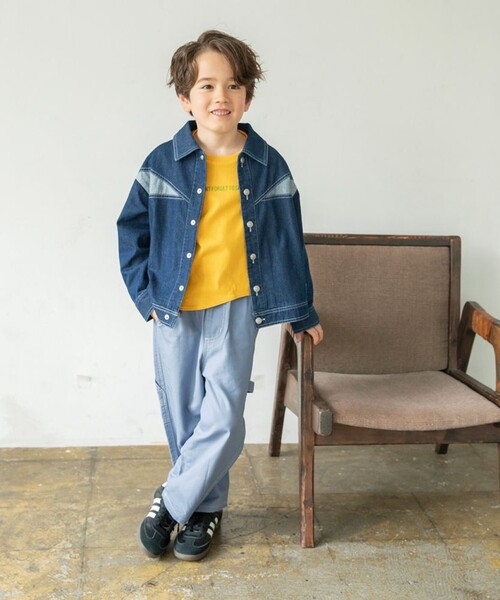 BRANSHES(ブランシェス)の「ライトオンスデニムジャケット(デニムジャケット・キッズ・ネイビー・120/110/150/100/130/140)」の5枚目の写真