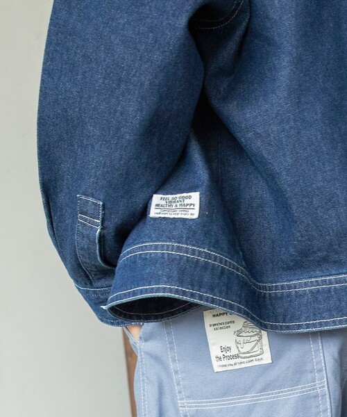 BRANSHES(ブランシェス)の「ライトオンスデニムジャケット(デニムジャケット・キッズ・ネイビー・120/110/150/100/130/140)」の8枚目の写真