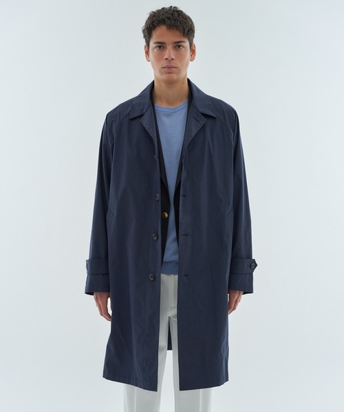 ESTNATION(エストネーション)の「ESTNATION / ウォッシュドナイロンバルマカーンコート(ステンカラーコート・メンズ・ネイビー/ベージュ・46/50/48)」の13枚目の写真