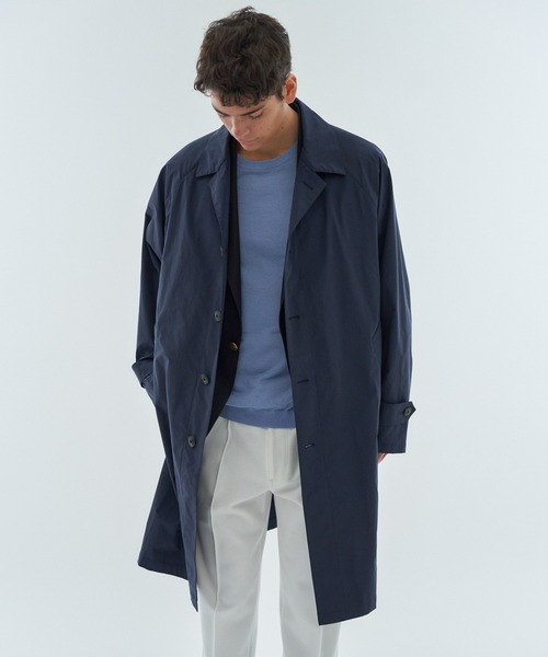 ESTNATION(エストネーション)の「ESTNATION / ウォッシュドナイロンバルマカーンコート(ステンカラーコート・メンズ・ネイビー/ベージュ・46/50/48)」の12枚目の写真