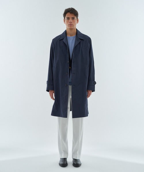 ESTNATION(エストネーション)の「ESTNATION / ウォッシュドナイロンバルマカーンコート(ステンカラーコート・メンズ・ネイビー/ベージュ・46/50/48)」の11枚目の写真