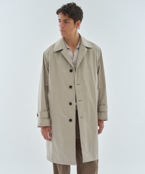 ESTNATION(エストネーション)の「ESTNATION / ウォッシュドナイロンバルマカーンコート(ステンカラーコート・メンズ・ネイビー/ベージュ・46/50/48)」の21枚目の写真