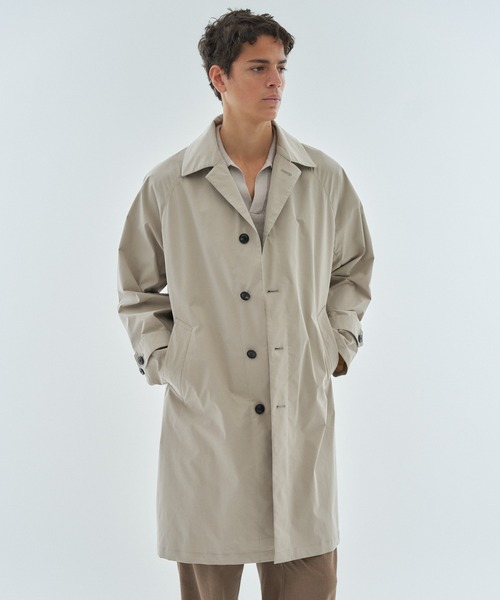 ESTNATION(エストネーション)の「ESTNATION / ウォッシュドナイロンバルマカーンコート(ステンカラーコート・メンズ・ネイビー/ベージュ・46/50/48)」の22枚目の写真