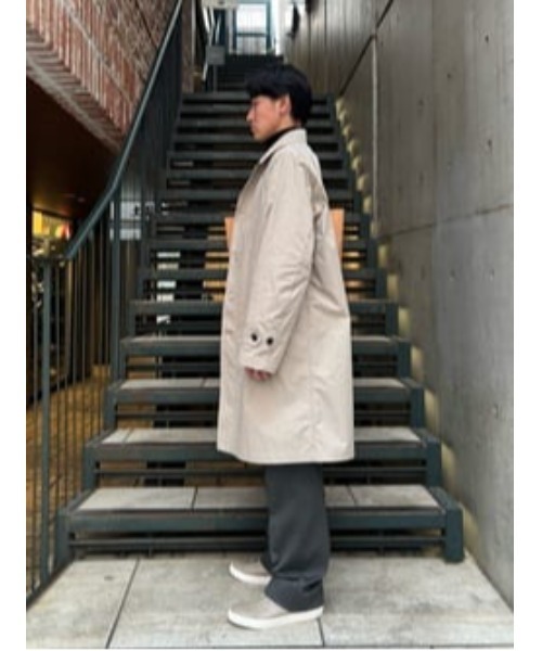 ESTNATION(エストネーション)の「ESTNATION / ウォッシュドナイロンバルマカーンコート(ステンカラーコート・メンズ・ネイビー/ベージュ・46/50/48)」の19枚目の写真