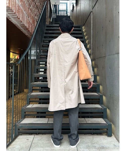 ESTNATION(エストネーション)の「ESTNATION / ウォッシュドナイロンバルマカーンコート(ステンカラーコート・メンズ・ネイビー/ベージュ・46/50/48)」の20枚目の写真