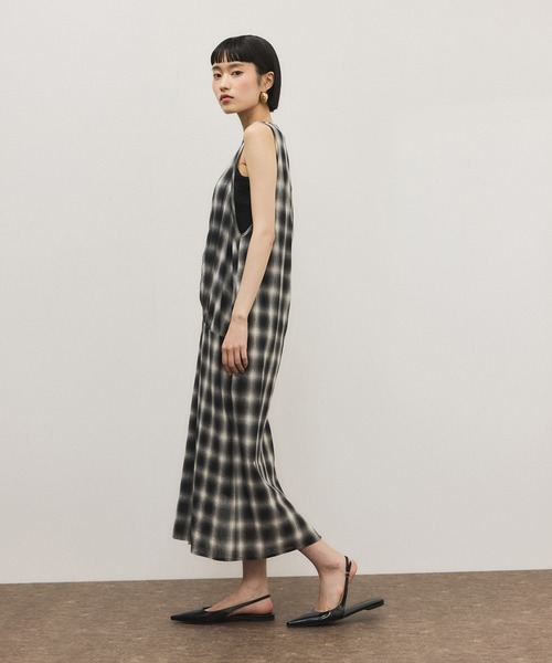 ADAM ET ROPE'（アダムエロペ）の「チェックワンピース（ワンピース・レディース・ブラック系その他・FREE）」の3枚目の写真