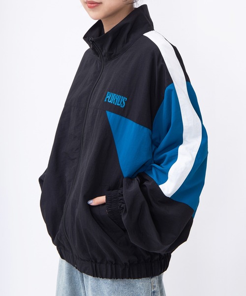 PUNYUS(プニュズ)の「切り替えナイロンジャケット(ナイロンジャケット・レディース・ホワイト/ライトグレー/ブラック・2/3/4)」の1枚目の写真