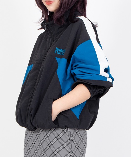 ス*ウ様 即完売品　Flutter ナイロンジャケット 青　XL 切り替えナイロンジャケット（ナイロンジャケット）｜PUNYUS（プニュズ