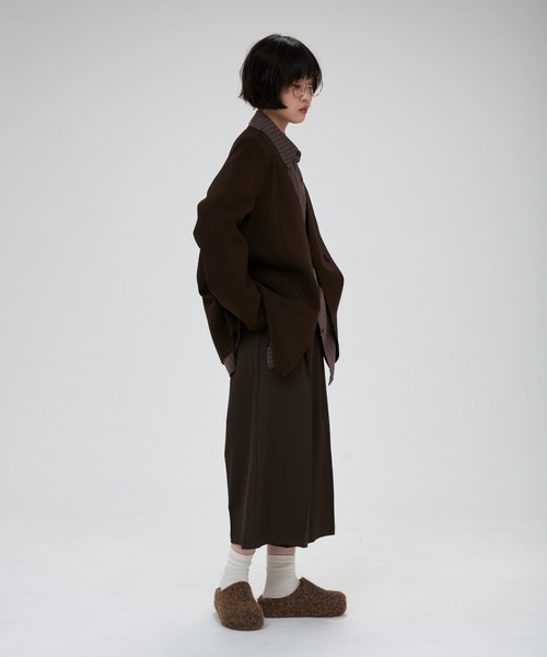 full/fill.(フルフィル)の「ribbon no collar jacket / リボン付きノーカラージャケット(ノーカラージャケット・レディース・グレー/ブラウン/ベージュ・FREE)」の9枚目の写真