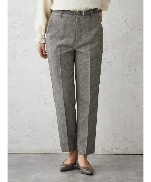 Perfect Suit FActory(パーフェクトスーツファクトリー)の「My wardrobe シャークスキン テーパードパンツ ベージュ/ブラウン(その他パンツ・レディース・ベージュ/ブラウン・M/L)」の2枚目の写真