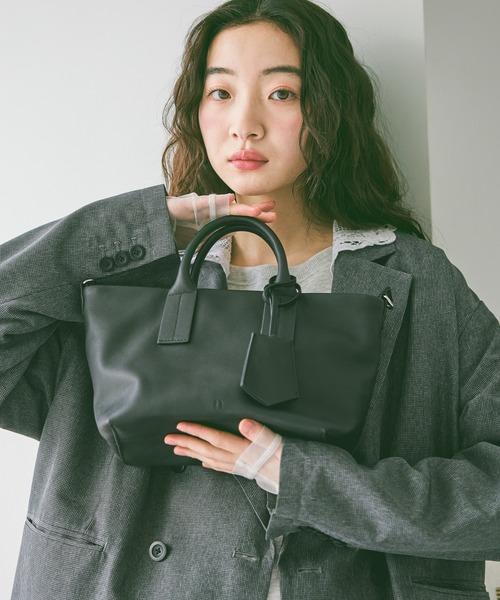 500mlボトル収納可能》レザー2WAYトートバッグ（トートバッグ）｜niko