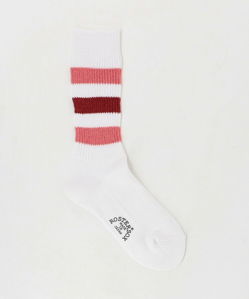ROSTER SOX（ロスターソックス）の「【別注】＜ROSTER SOX＞ラインソックス / 靴下（ソックス/靴下・レディース・ライトピンク/ネイビー・FREE）」の2枚目の写真