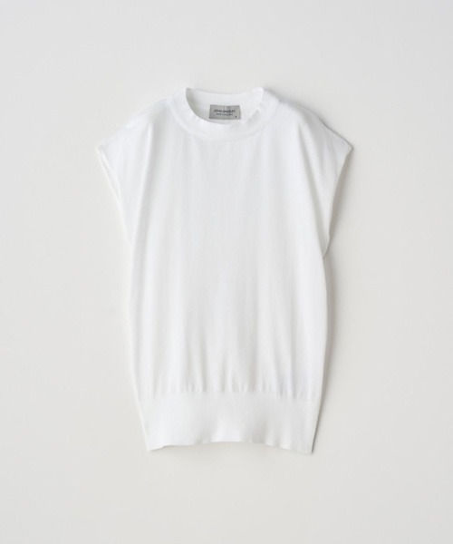 新品❗️JOHN SMEDLEY フレンチスリーブプルオーバー S セール】フレンチスリーブコットンニットプルオーバー（ニット