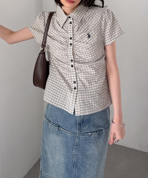 U.S. POLO ASSN.(ユーエスポロアッスン)の「RANAN/solleim別注【U.S.POLO ASSN.】シャーリングシャツ(シャツ/ブラウス・レディース・ブルー/ホワイト系その他/ベージュ系その他/ホワイト・LL/M/L)」の21枚目の写真