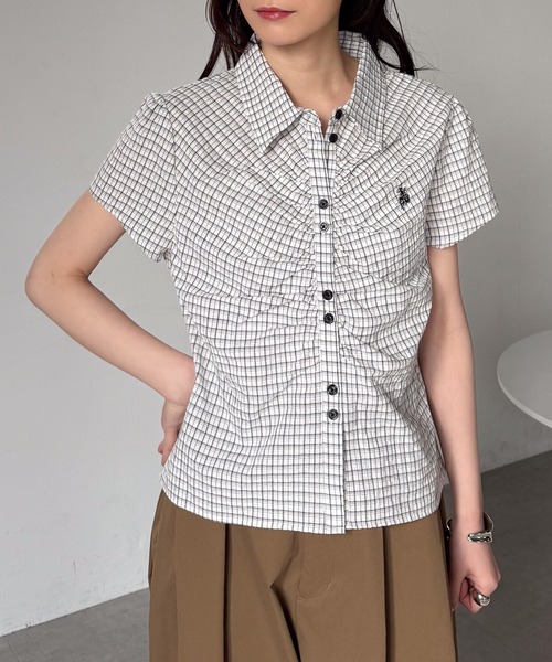 U.S. POLO ASSN.(ユーエスポロアッスン)の「RANAN/solleim別注【U.S.POLO ASSN.】シャーリングシャツ(シャツ/ブラウス・レディース・ブルー/ホワイト系その他/ベージュ系その他/ホワイト・LL/M/L)」の10枚目の写真